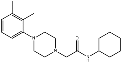 N-cyclohexyl-2-[4-(2,3-dimethylphenyl)piperazin-1-yl]acetamide 结构式