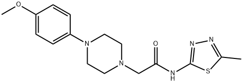 2-[4-(4-methoxyphenyl)piperazin-1-yl]-N-(5-methyl-1,3,4-thiadiazol-2-yl)acetamide 结构式