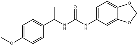 1-(1,3-benzodioxol-5-yl)-3-[1-(4-methoxyphenyl)ethyl]urea 结构式