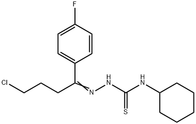 1-[(E)-[4-chloro-1-(4-fluorophenyl)butylidene]amino]-3-cyclohexylthiourea 结构式