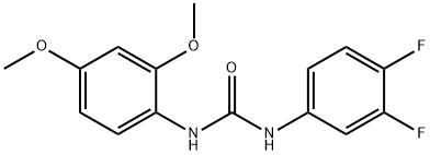 1-(3,4-difluorophenyl)-3-(2,4-dimethoxyphenyl)urea 结构式