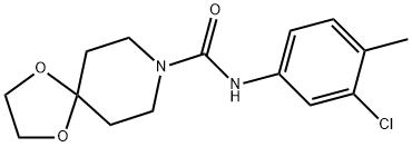 N-(3-chloro-4-methylphenyl)-1,4-dioxa-8-azaspiro[4.5]decane-8-carboxamide 结构式