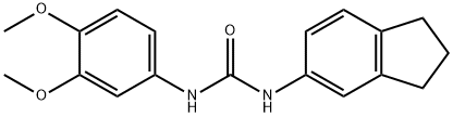 1-(2,3-dihydro-1H-inden-5-yl)-3-(3,4-dimethoxyphenyl)urea 结构式