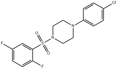 1-(4-chlorophenyl)-4-(2,5-difluorophenyl)sulfonylpiperazine 结构式