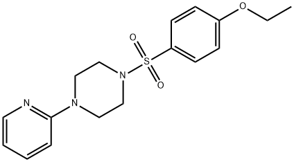 1-(4-ethoxyphenyl)sulfonyl-4-pyridin-2-ylpiperazine 结构式