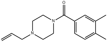 (3,4-dimethylphenyl)-(4-prop-2-enylpiperazin-1-yl)methanone 结构式