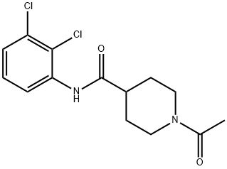 1-acetyl-N-(2,3-dichlorophenyl)piperidine-4-carboxamide 结构式