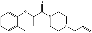 2-(2-methylphenoxy)-1-(4-prop-2-enylpiperazin-1-yl)propan-1-one 结构式