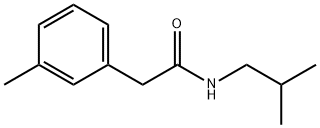 2-(3-methylphenyl)-N-(2-methylpropyl)acetamide 结构式