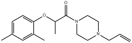 2-(2,4-dimethylphenoxy)-1-(4-prop-2-enylpiperazin-1-yl)propan-1-one 结构式