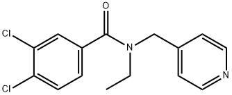 3,4-dichloro-N-ethyl-N-(pyridin-4-ylmethyl)benzamide 结构式