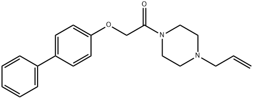 2-(4-phenylphenoxy)-1-(4-prop-2-enylpiperazin-1-yl)ethanone 结构式