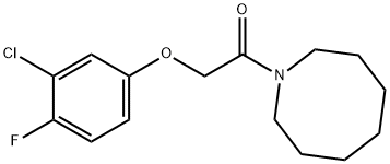 1-(azocan-1-yl)-2-(3-chloro-4-fluorophenoxy)ethanone 结构式