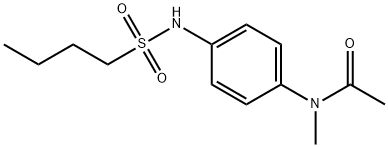 N-[4-(butylsulfonylamino)phenyl]-N-methylacetamide 结构式