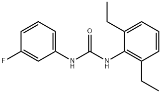 1-(2,6-diethylphenyl)-3-(3-fluorophenyl)urea 结构式