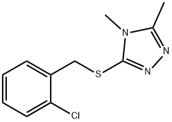 3-[(2-chlorophenyl)methylsulfanyl]-4,5-dimethyl-1,2,4-triazole 结构式