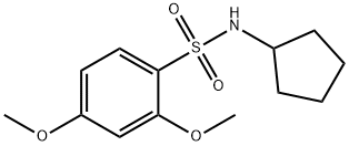 N-cyclopentyl-2,4-dimethoxybenzenesulfonamide 结构式