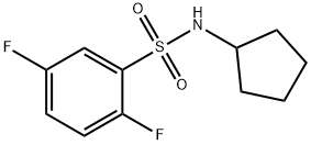 N-cyclopentyl-2,5-difluorobenzenesulfonamide 结构式