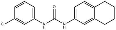 1-(3-chlorophenyl)-3-(5,6,7,8-tetrahydronaphthalen-2-yl)urea 结构式