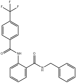 N-benzyl-2-[[4-(trifluoromethyl)benzoyl]amino]benzamide 结构式
