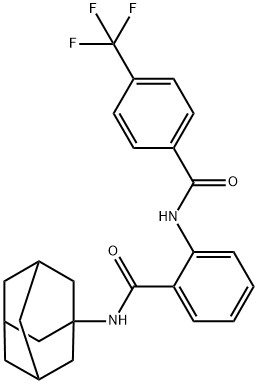 N-(1-adamantyl)-2-[[4-(trifluoromethyl)benzoyl]amino]benzamide 结构式