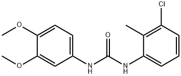 1-(3-chloro-2-methylphenyl)-3-(3,4-dimethoxyphenyl)urea 结构式