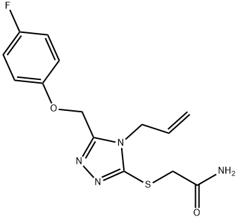 2-[[5-[(4-fluorophenoxy)methyl]-4-prop-2-enyl-1,2,4-triazol-3-yl]sulfanyl]acetamide 结构式