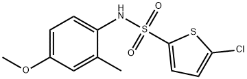 5-chloro-N-(4-methoxy-2-methylphenyl)thiophene-2-sulfonamide 结构式