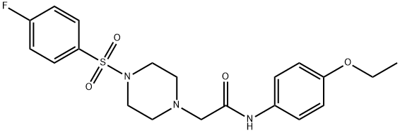 N-(4-ethoxyphenyl)-2-[4-(4-fluorophenyl)sulfonylpiperazin-1-yl]acetamide 结构式