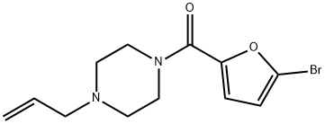 (5-bromofuran-2-yl)-(4-prop-2-enylpiperazin-1-yl)methanone 结构式