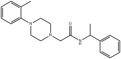 2-[4-(2-methylphenyl)piperazin-1-yl]-N-(1-phenylethyl)acetamide 结构式