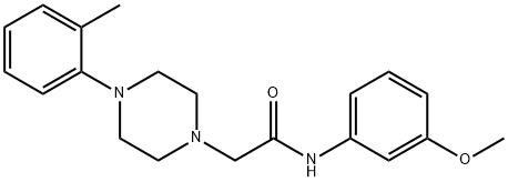 N-(3-methoxyphenyl)-2-[4-(2-methylphenyl)piperazin-1-yl]acetamide 结构式