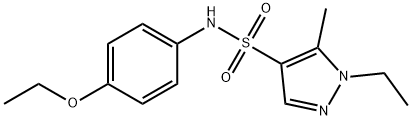 N-(4-ethoxyphenyl)-1-ethyl-5-methylpyrazole-4-sulfonamide 结构式