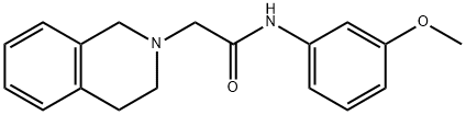 2-(3,4-dihydro-1H-isoquinolin-2-yl)-N-(3-methoxyphenyl)acetamide 结构式