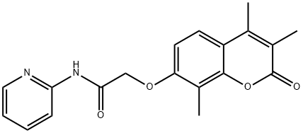 N-(吡啶-2-基)-2-((3,4,8-三甲基-2-氧代-2H-色烯-7-基)氧基)乙酰胺 结构式