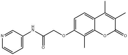 N-pyridin-3-yl-2-(3,4,8-trimethyl-2-oxochromen-7-yl)oxyacetamide 结构式