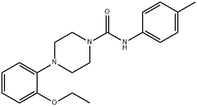 4-(2-ethoxyphenyl)-N-(4-methylphenyl)piperazine-1-carboxamide 结构式