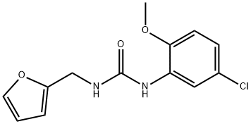 1-(5-chloro-2-methoxyphenyl)-3-(furan-2-ylmethyl)urea 结构式