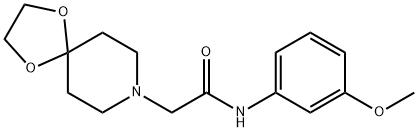 2-(1,4-dioxa-8-azaspiro[4.5]decan-8-yl)-N-(3-methoxyphenyl)acetamide 结构式