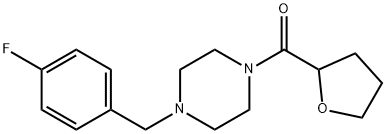 [4-[(4-fluorophenyl)methyl]piperazin-1-yl]-(oxolan-2-yl)methanone 结构式