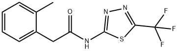 2-(2-methylphenyl)-N-[5-(trifluoromethyl)-1,3,4-thiadiazol-2-yl]acetamide 结构式