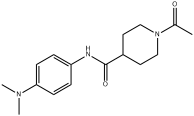 1-acetyl-N-[4-(dimethylamino)phenyl]piperidine-4-carboxamide 结构式