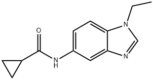 N-(1-ethylbenzimidazol-5-yl)cyclopropanecarboxamide 结构式