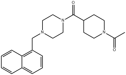 1-[4-[4-(naphthalen-1-ylmethyl)piperazine-1-carbonyl]piperidin-1-yl]ethanone 结构式