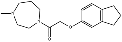 2-(2,3-dihydro-1H-inden-5-yloxy)-1-(4-methyl-1,4-diazepan-1-yl)ethanone 结构式