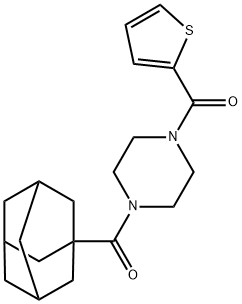 [4-(adamantane-1-carbonyl)piperazin-1-yl]-thiophen-2-ylmethanone 结构式