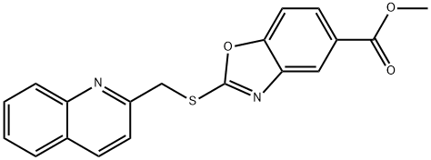 methyl 2-(quinolin-2-ylmethylsulfanyl)-1,3-benzoxazole-5-carboxylate 结构式