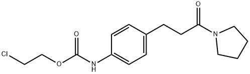 2-chloroethyl N-[4-(3-oxo-3-pyrrolidin-1-ylpropyl)phenyl]carbamate 结构式