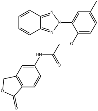 2-[2-(benzotriazol-2-yl)-4-methylphenoxy]-N-(1-oxo-3H-2-benzofuran-5-yl)acetamide 结构式