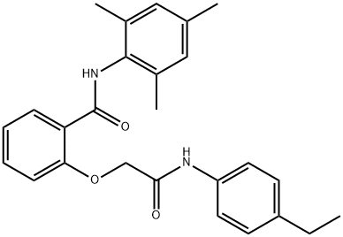 2-[2-(4-ethylanilino)-2-oxoethoxy]-N-(2,4,6-trimethylphenyl)benzamide 结构式